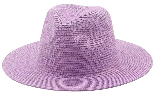 Straw Fedora - Lavender
