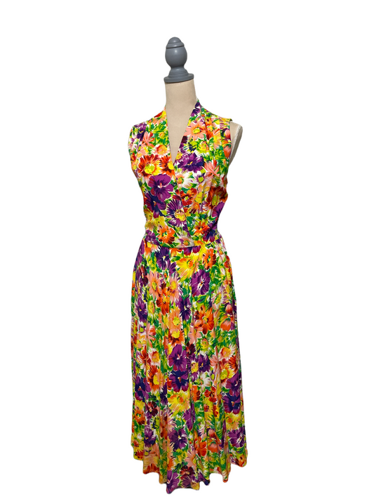 Vintage Christie Austin Floral Dress - Size 14