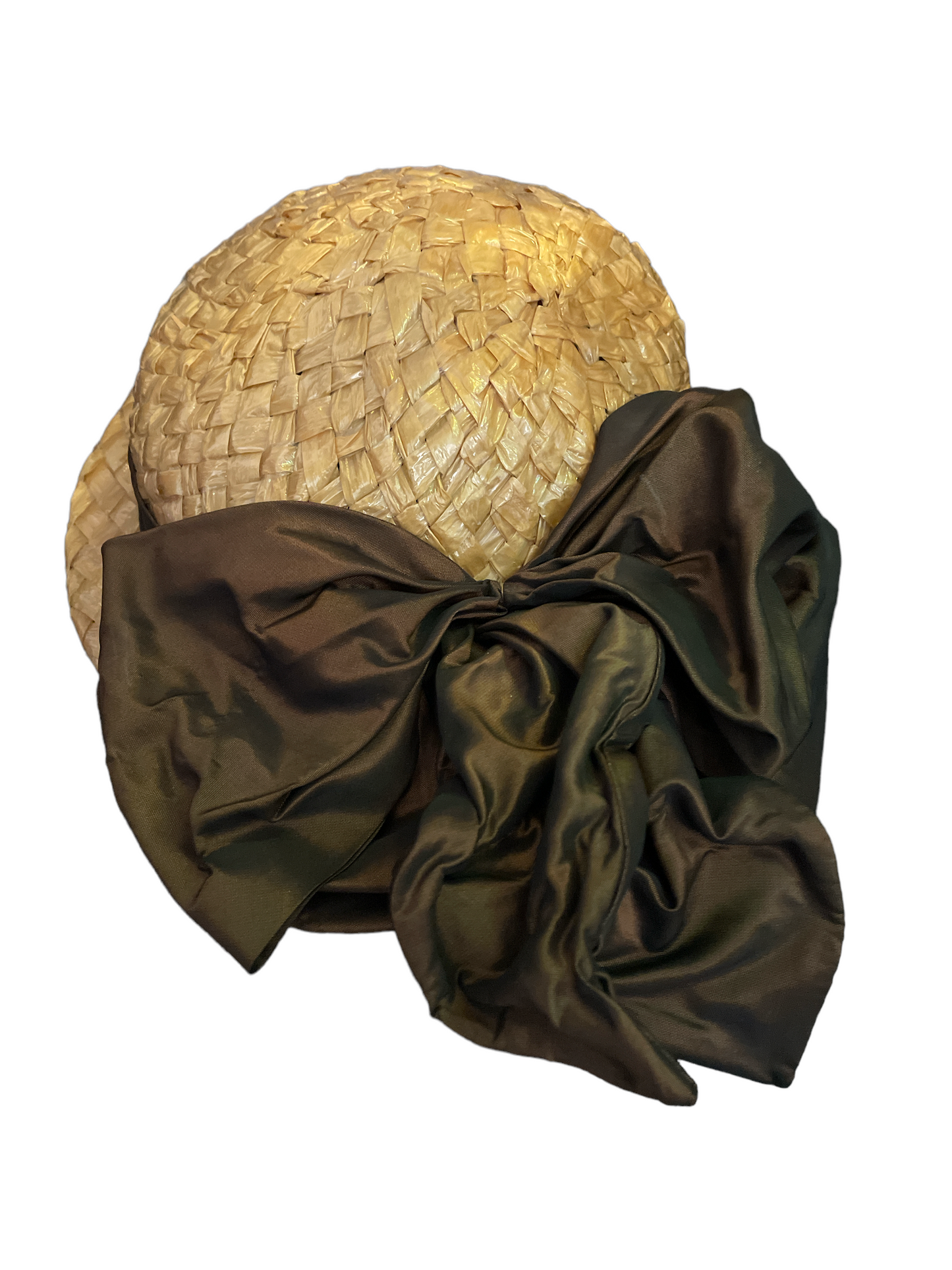 Vintage Straw Hat with Bow