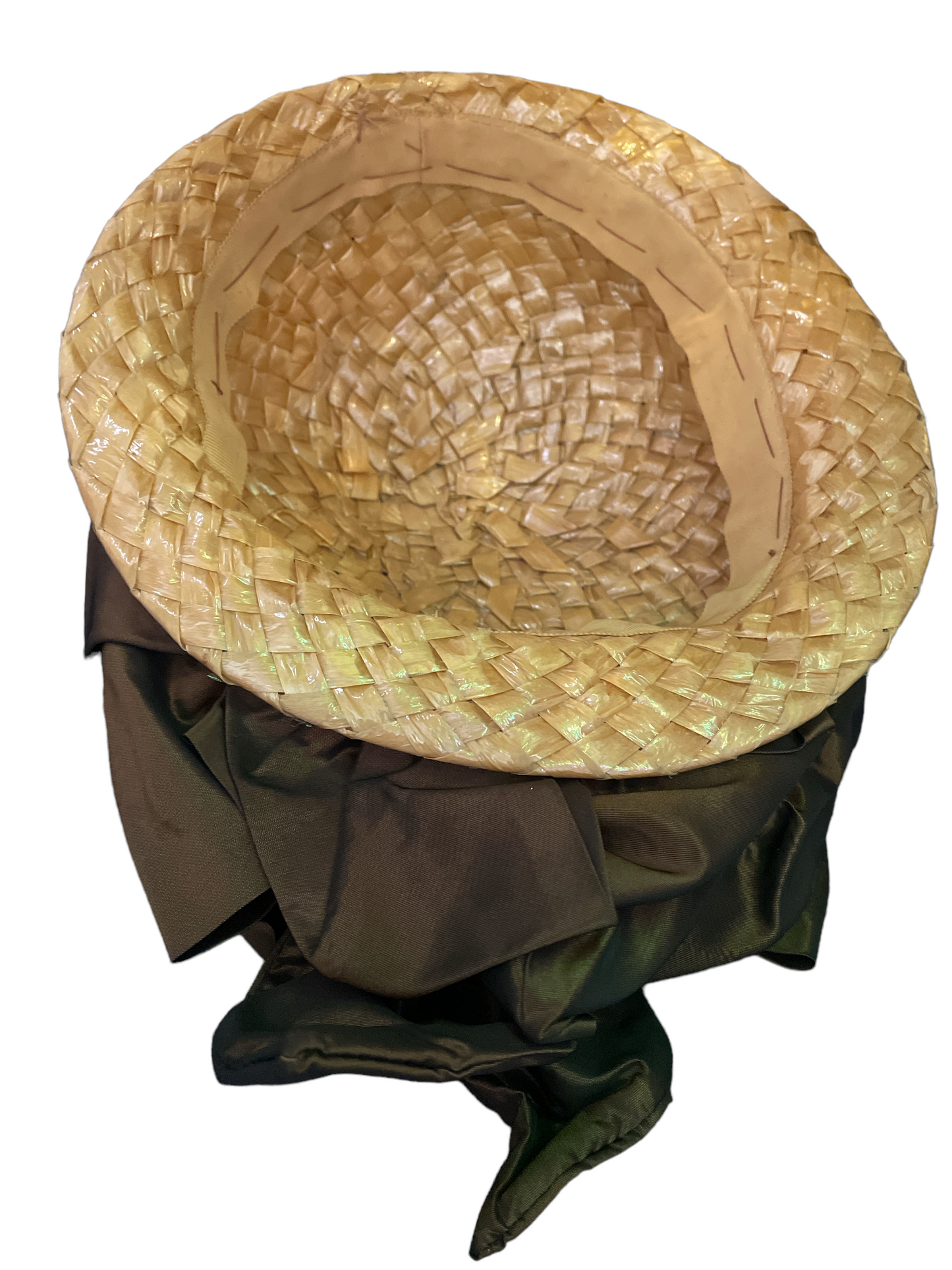 Vintage Straw Hat with Bow