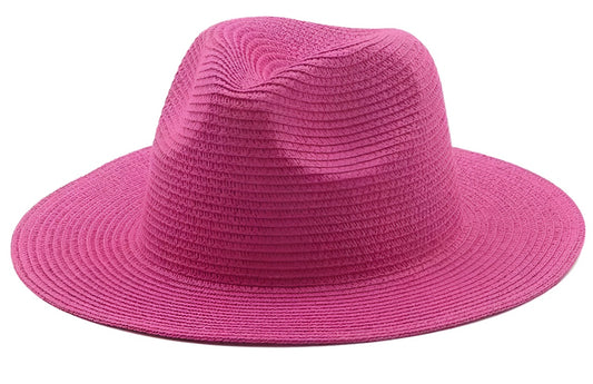 Straw Fedora - Pink