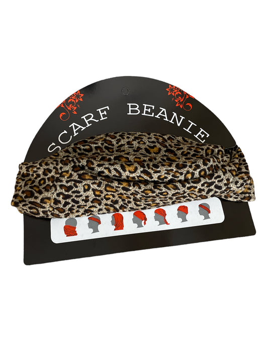 Scarf Beanie - Leopard