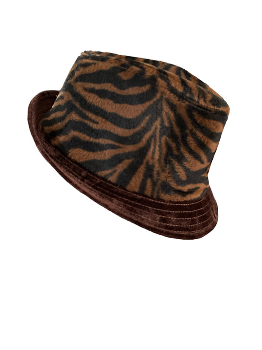 Zebra Fedora - Brown/Black