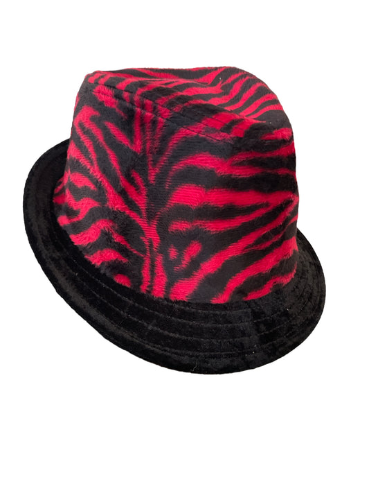 Zebra Fedora - Red/Black