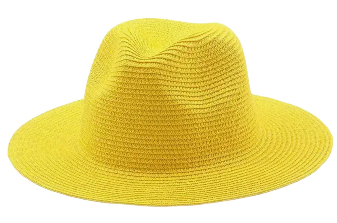 Straw Fedora - Yellow