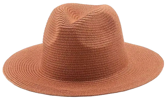 Straw Fedora - Rust