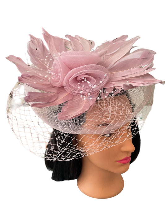 Large Fascinator - Pink