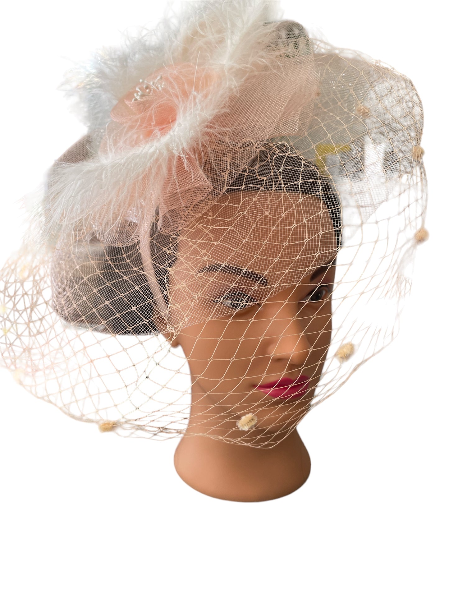 Medium Fascinator - Peach