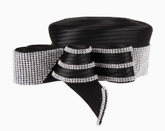 Bling Bow Pill Box Hat