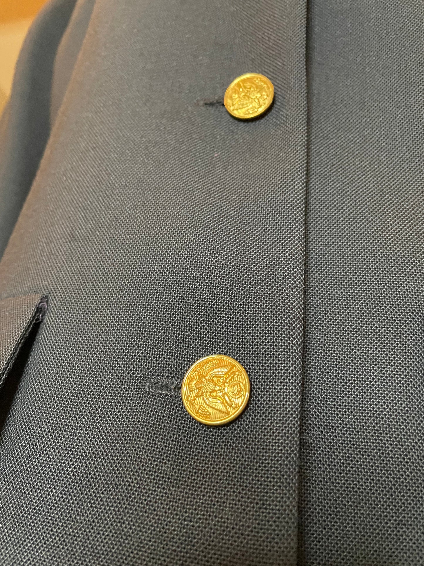 Vintage Baron Roberts Navy Suit - Sz 16