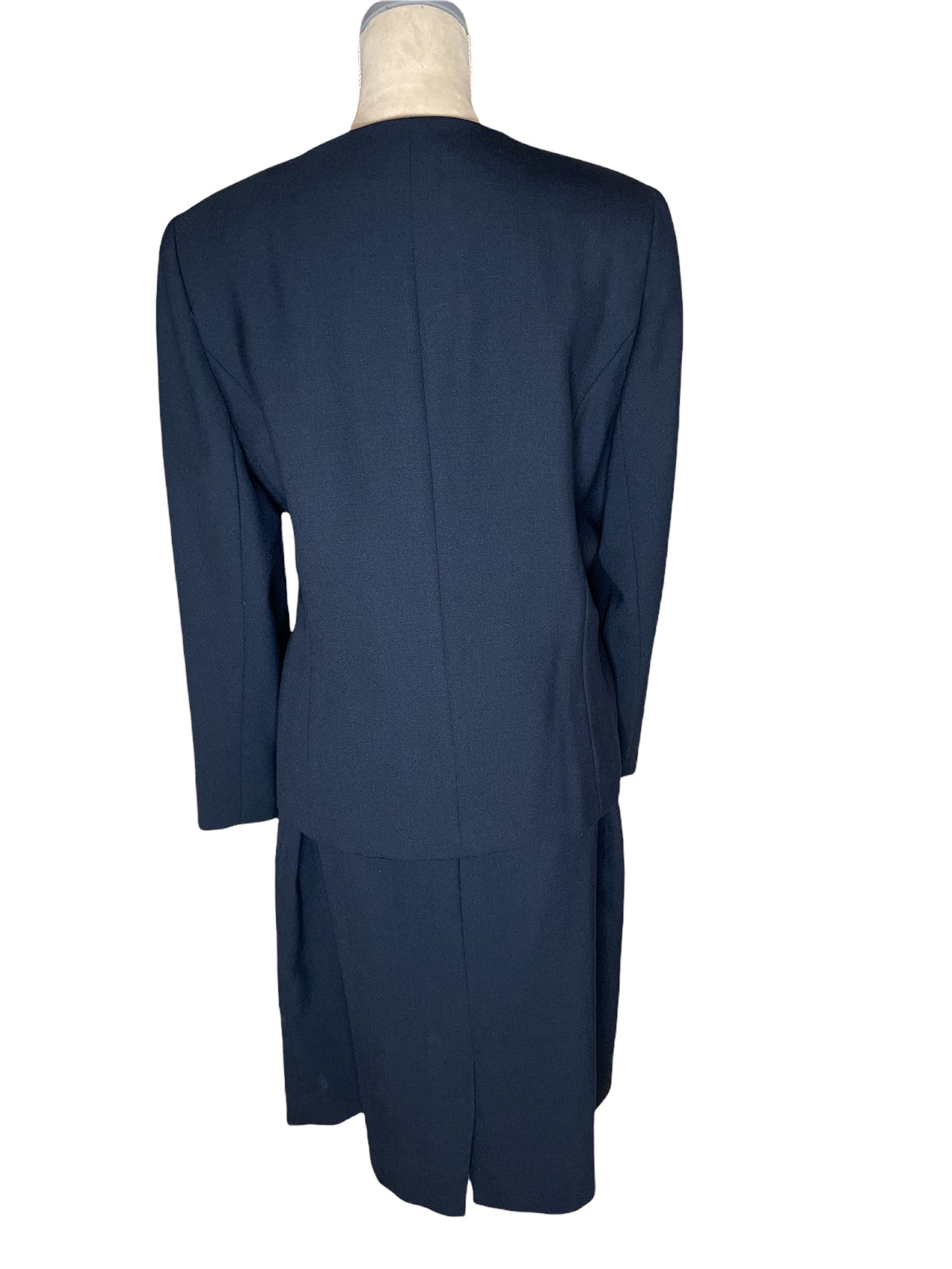 Vintage Baron Roberts Navy Suit - Sz 16