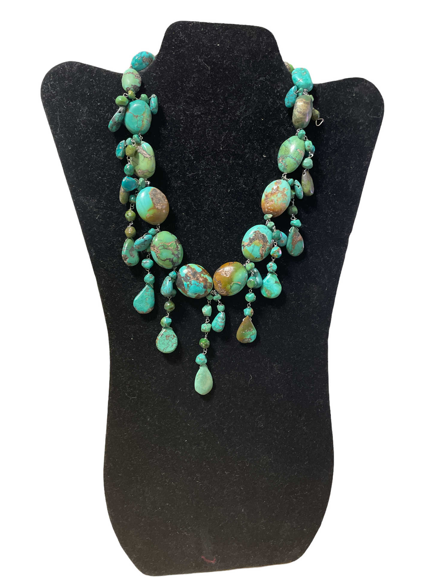 Turquoise Chandelier Necklace