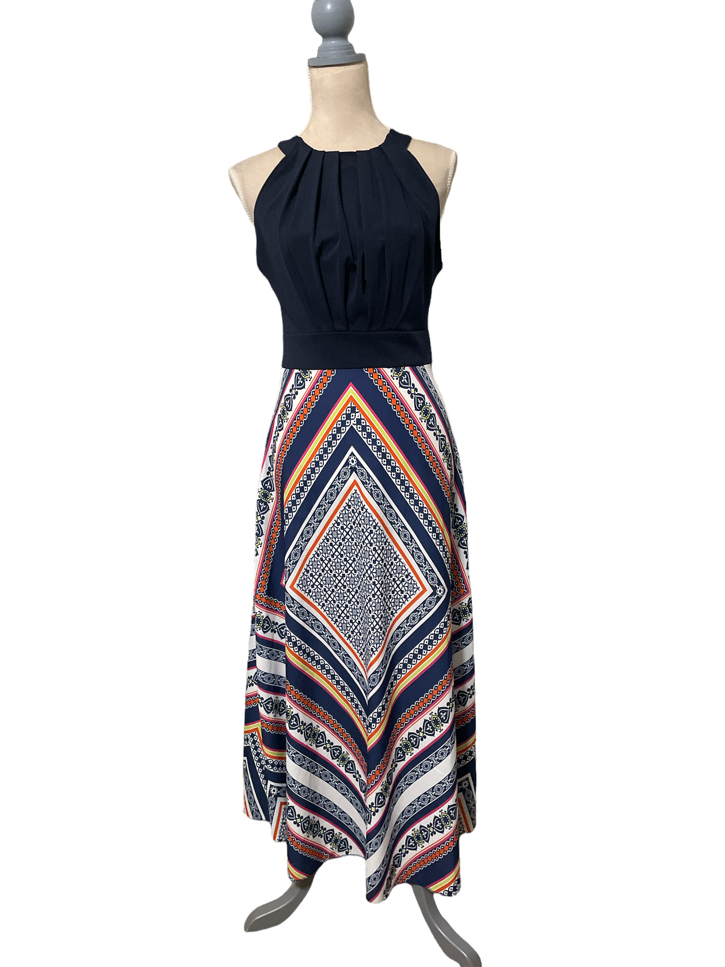 Multi Print Maxi Dress - Sz M