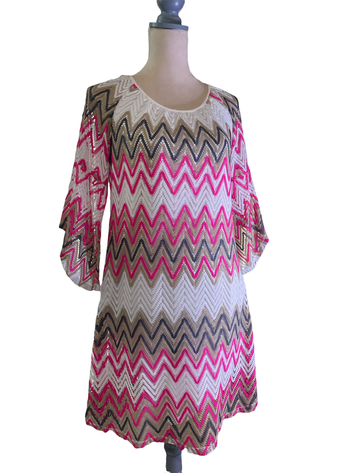 Tacera Chevron Print Dress - Sz M